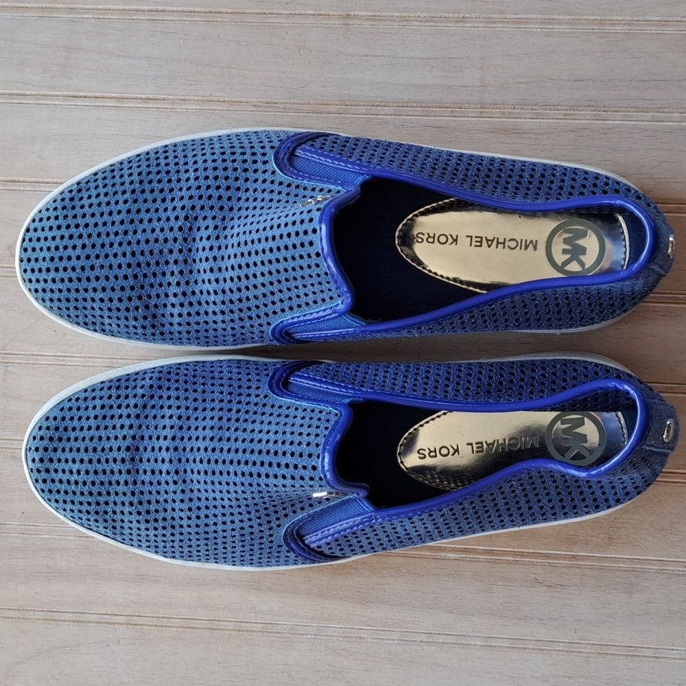 Michael Kors Perforated Suede Leather Slip On Stylish Loafers Sneakers